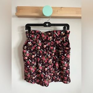 EUC floral corduroy skirt
